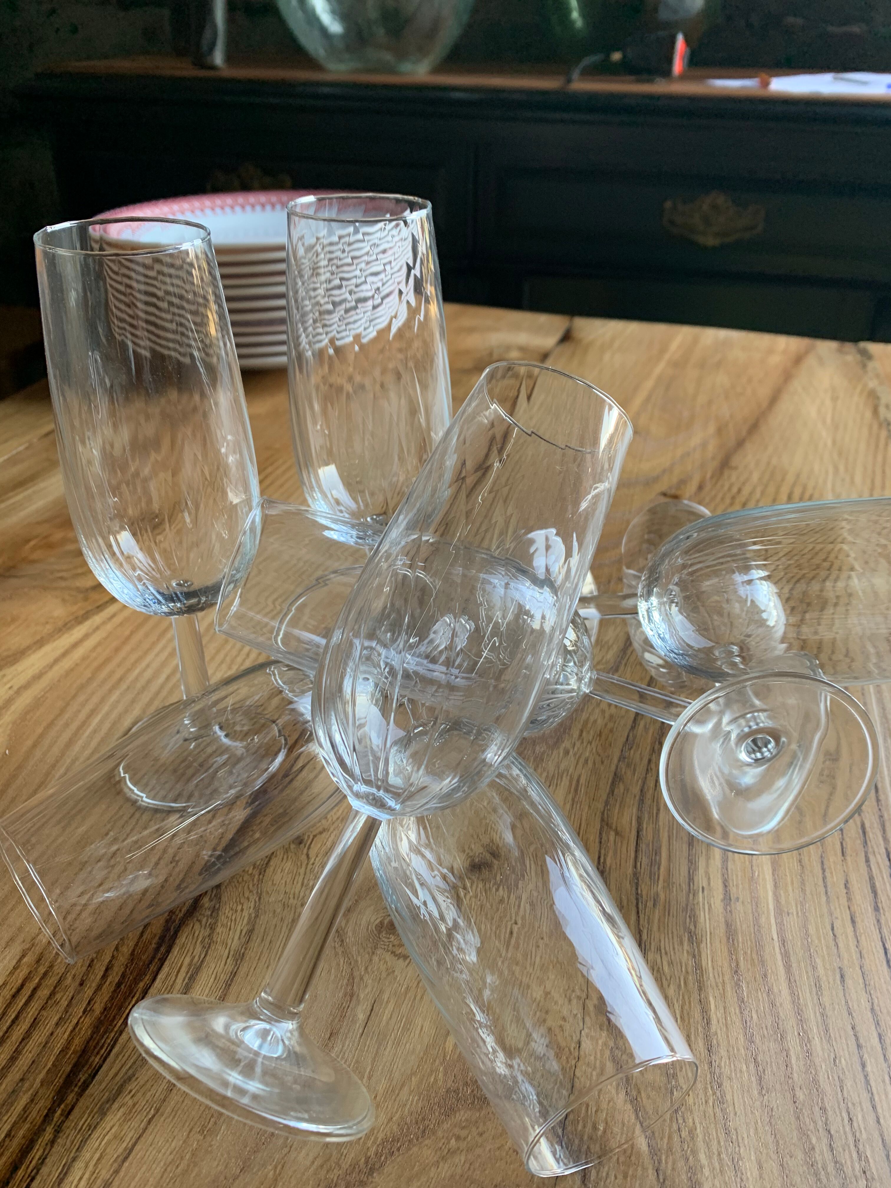 6 champagne flutes