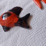 Set of 10 ceramics animals, fish, butterfly