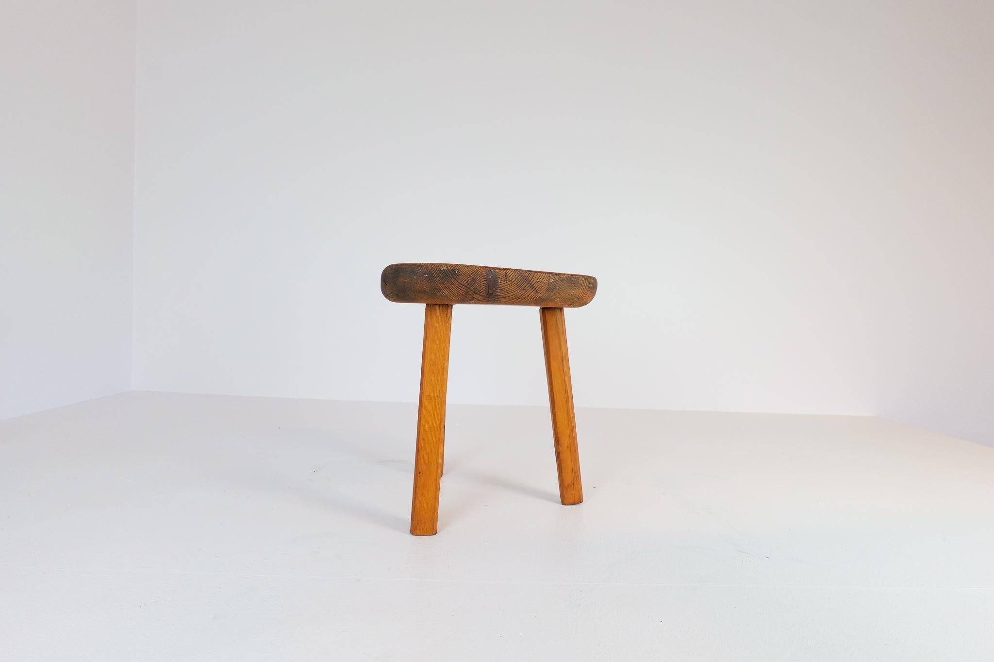 Swedish pine stool, 1960s
