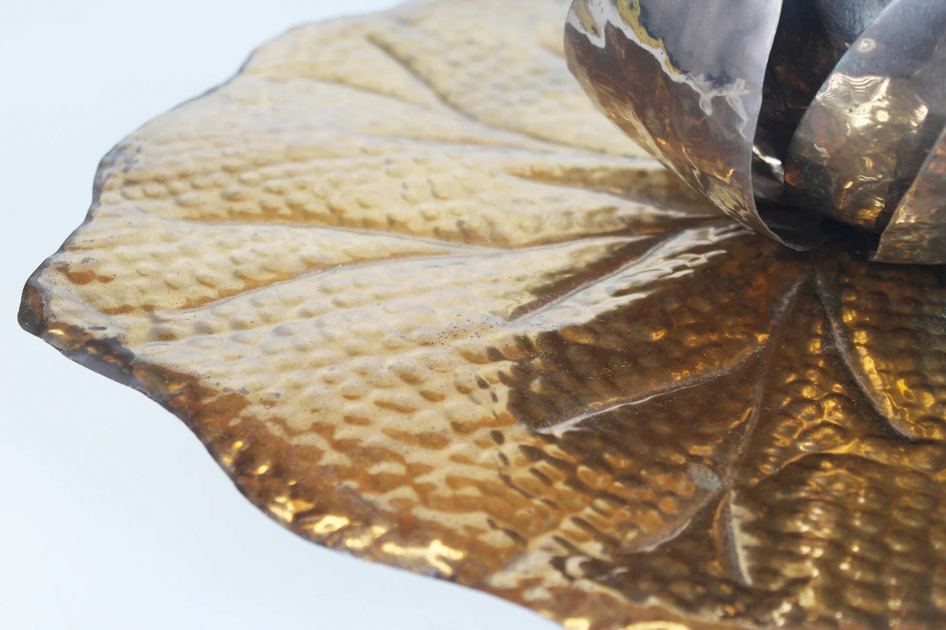 Rare "Waterlily" table lamp by Tommaso Barbi for Bottega Gadda, Italy, 1960s