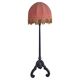 Antique floor lamp in carved oak, Austria late 1890s.