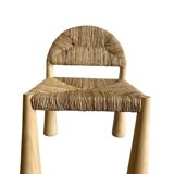 Solid wood chair with conical legs