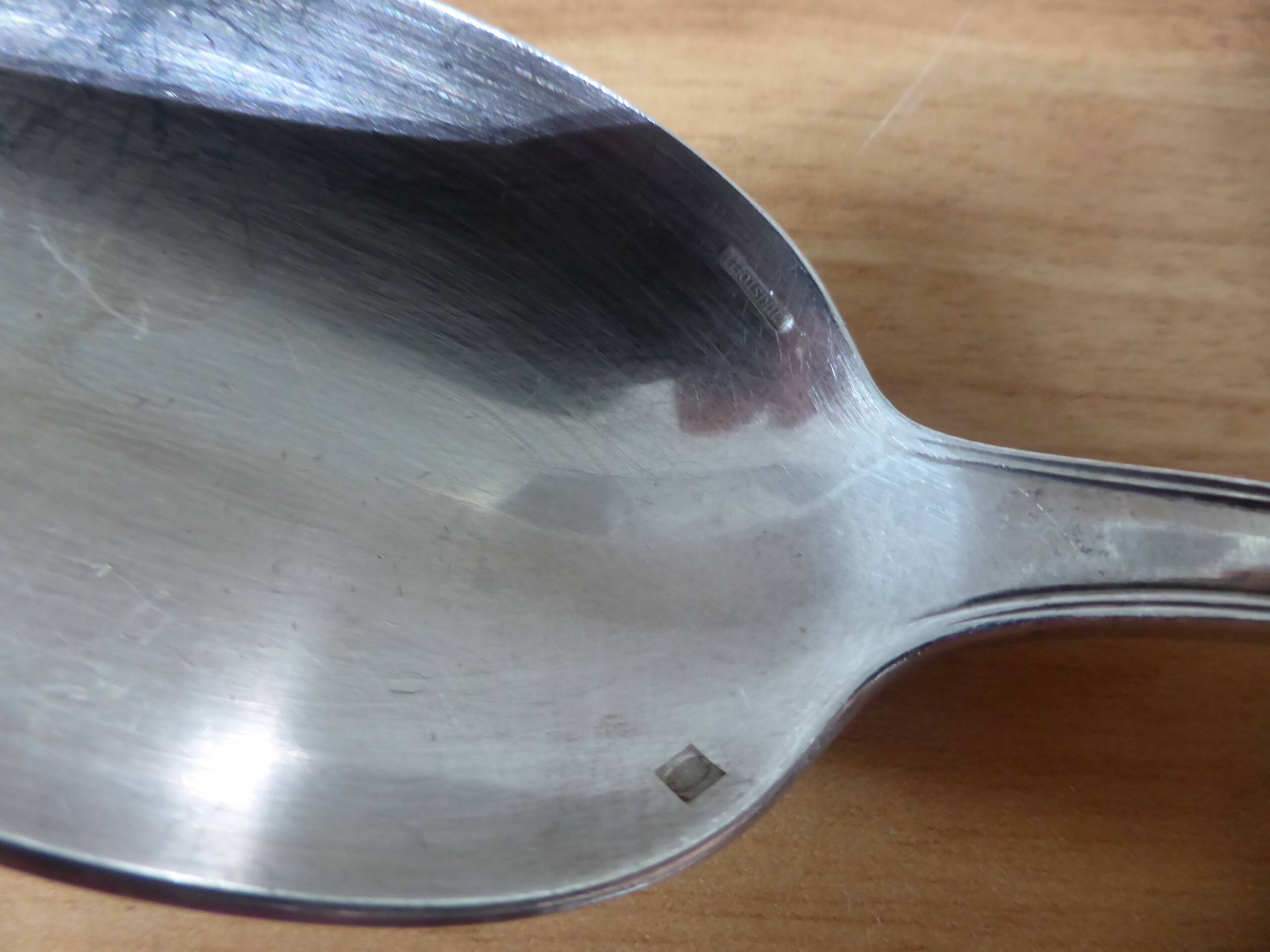 Silver-plated metal soup spoon Christofle 240557