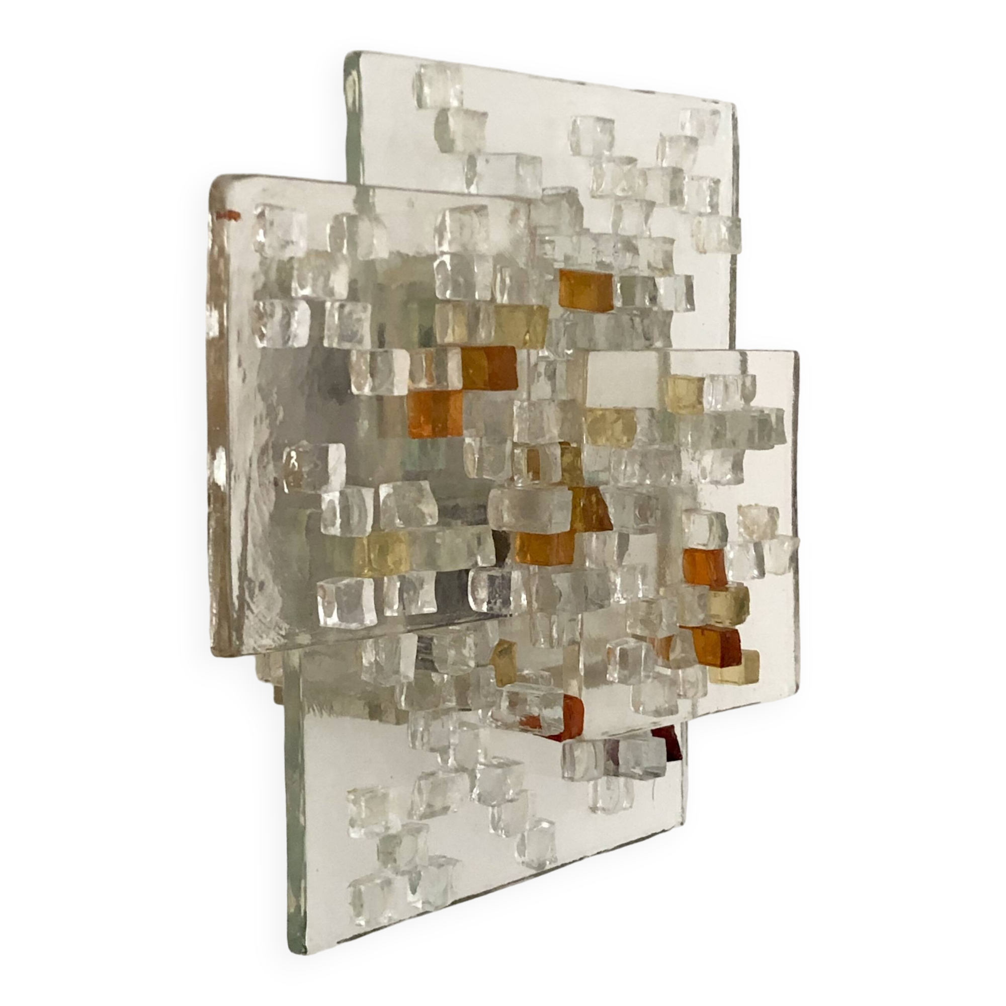 Murano glass wall lamp by Albano Poli for Poliarte, Italy 1970s