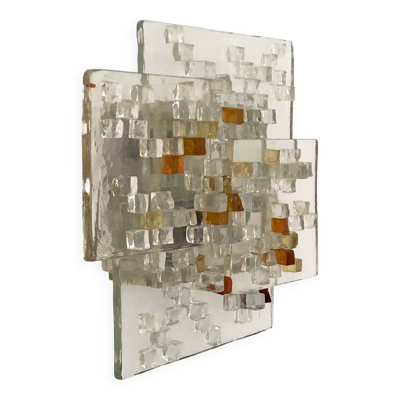 Applique en verre de Murano par Albano Poli pour Poliarte, Italie années 70