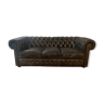 Canapé Chesterfield cuir noir Fleming et Howland modèle William Blake