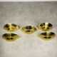 5 half moon brass wall lights Hollywood Regency style by Egoluce