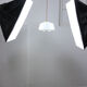 Mid-century Glass & Brass Pendant Lamp