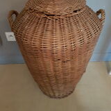 Vintage rattan wicker basket