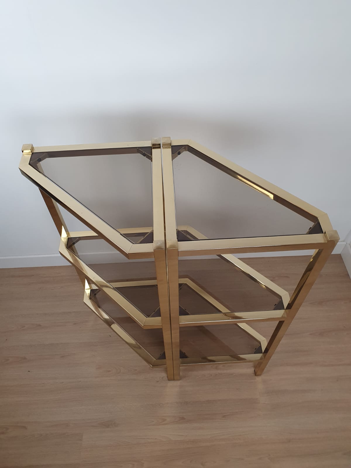 Pair of 70s corner shelves