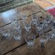12 cut crystal glasses on stems – 1930s-1950s