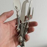 silver-plated cutlery with tulip design