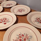 Suite of 8 flat plates "Badonvillers"