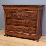 Mahogany chest of drawers, Louis-Philippe style – Late 19th century