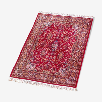 Tapis ancien en laine rouge