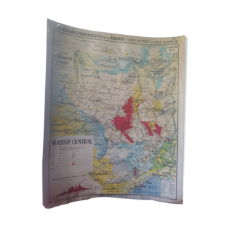 Hatier poster from the 60s, Massif Central