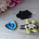 Boite miniature en forme de tortue cloisonné email sur socle en bois