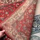 Ancient Pair of Red Kashan Oriental Ispahan Persian Rugs