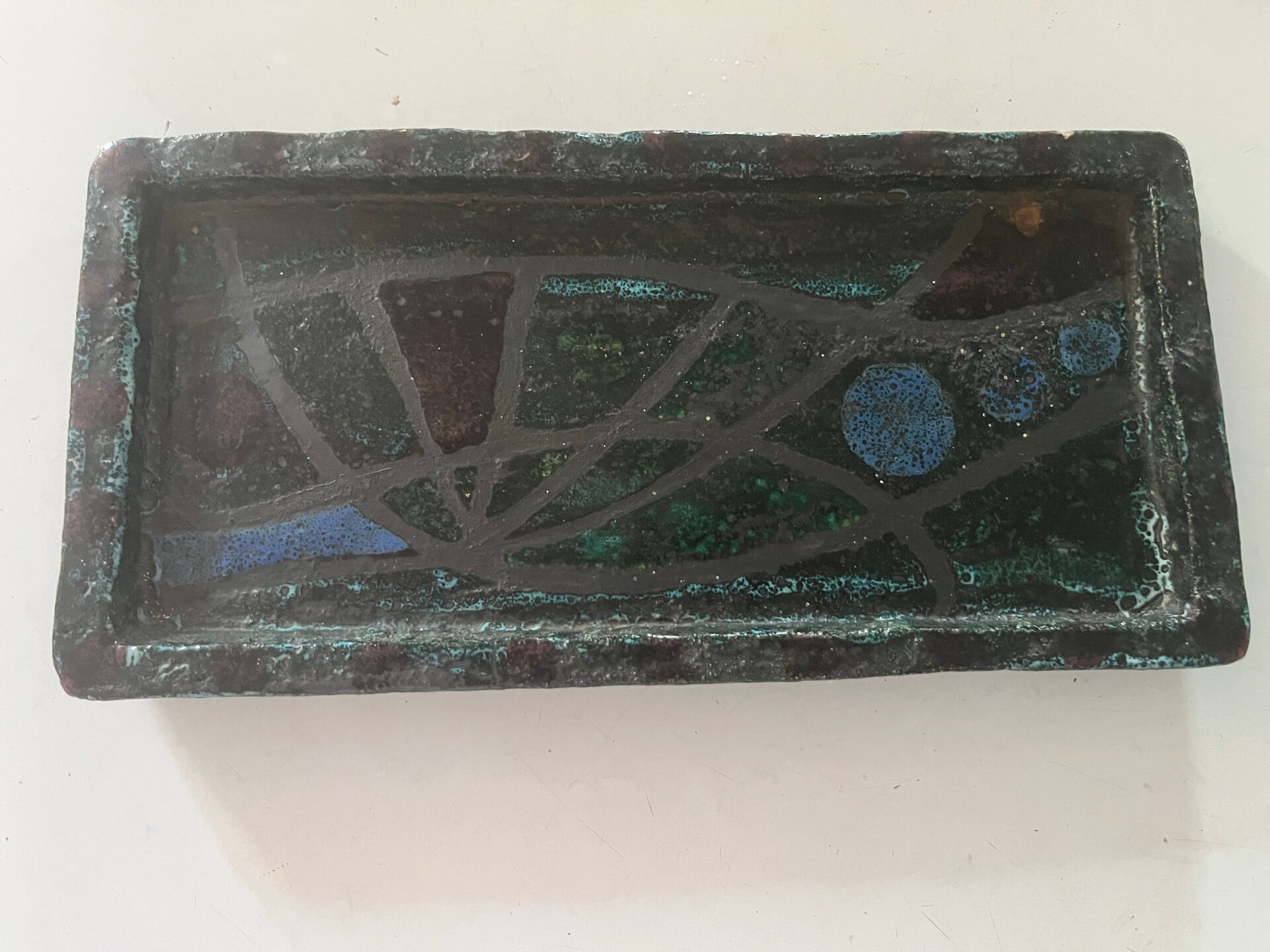 Vintage ceramic plate signed L. Y Bonnet Hyères