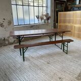 Guinguette table and its 2 benches