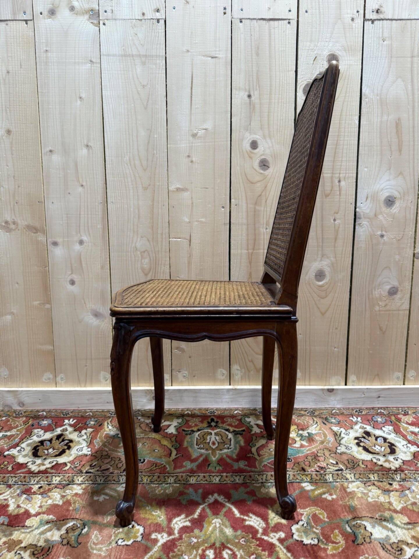 Set of 6 Louis XV style cane chairs