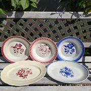 Plats anciens ronds et ovales, années 60 -70
