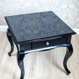 20th Century Black Side Table-Nightstand, 1950s