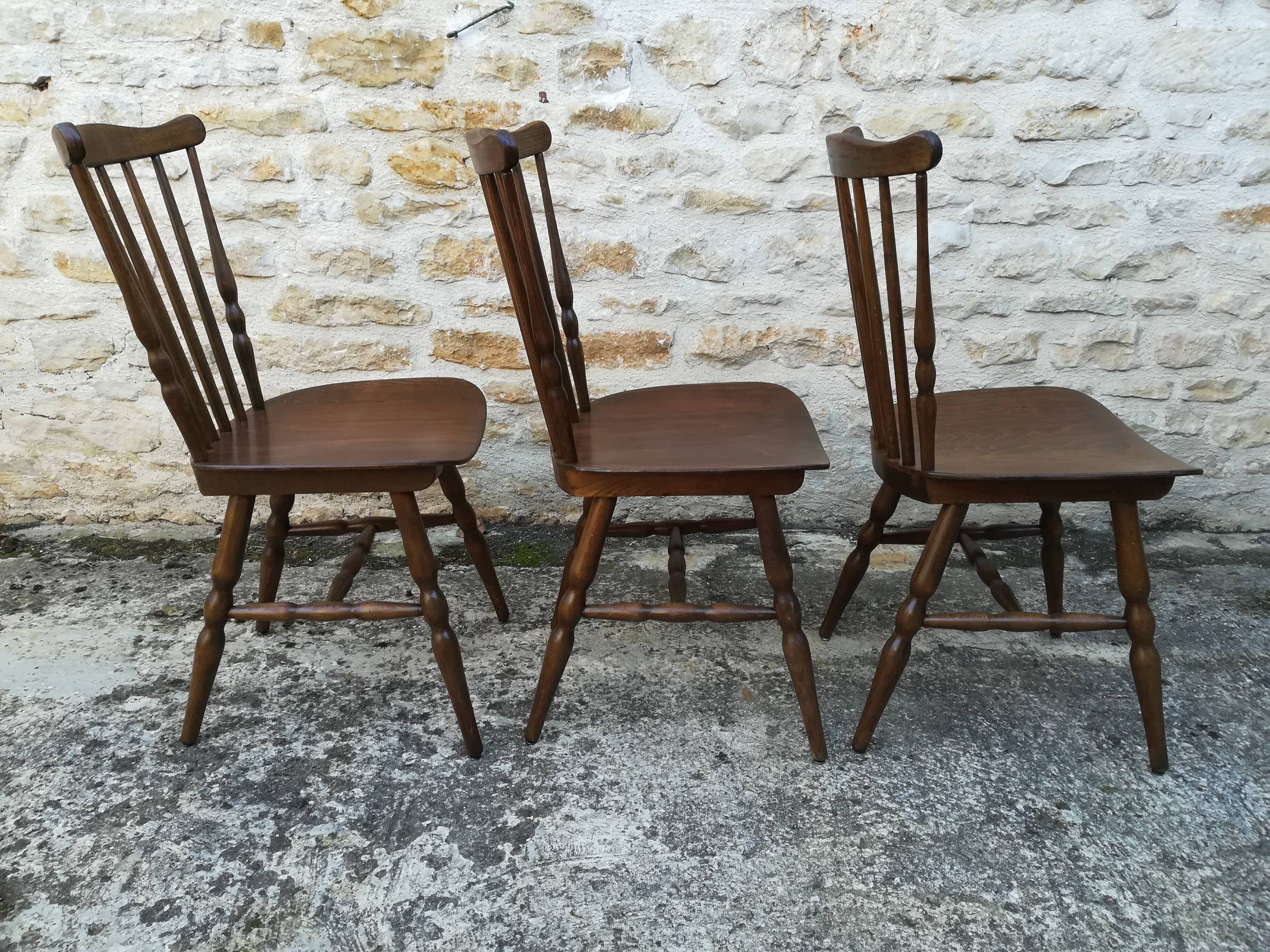 Mismatched bistro chairs