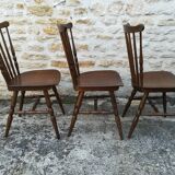 Mismatched bistro chairs