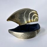 Shell jewellery box, silver plated, Italy, circa 1970s