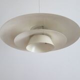 Danish Mid-century vintage pendant light, off-white, classic lines, glare free, PH-style