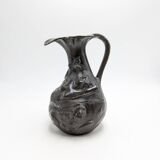 Pewter vase - art nouveau - nude woman j. garnier