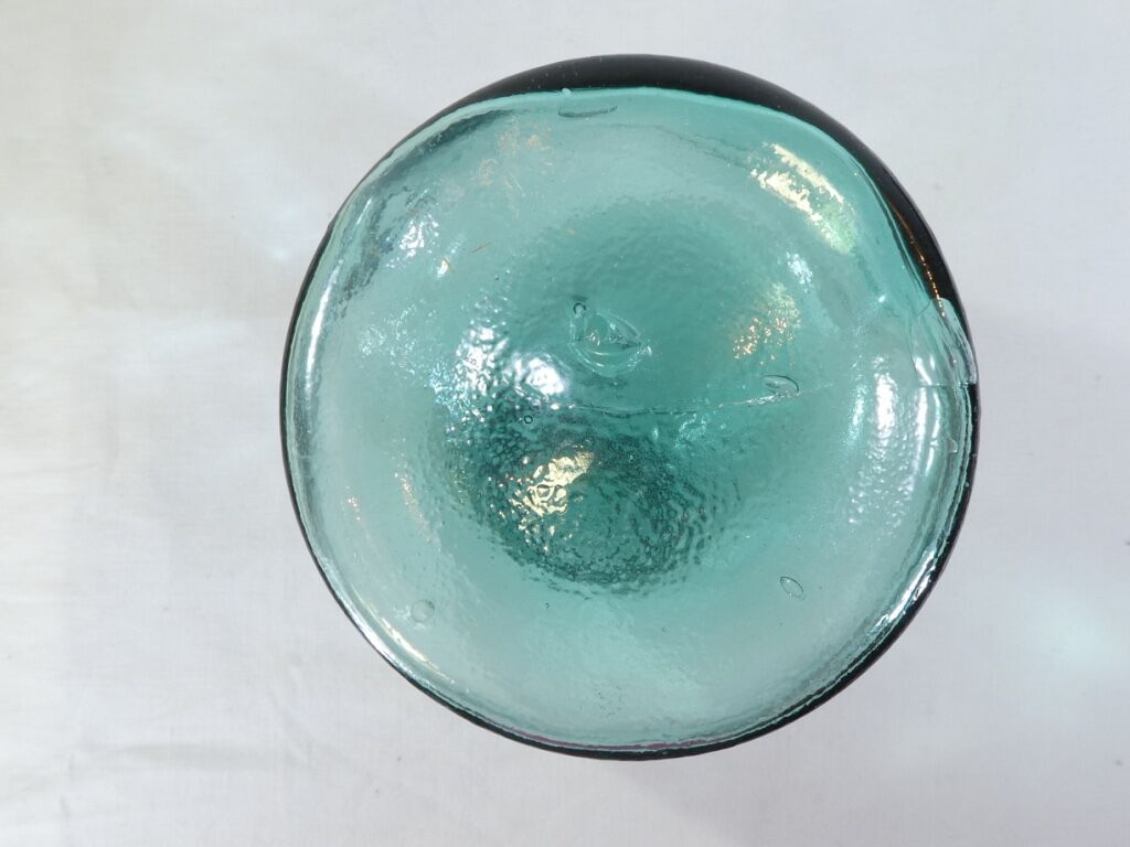Bonbonne dame jeanne en verre soufflé bullé 2 litres nº1