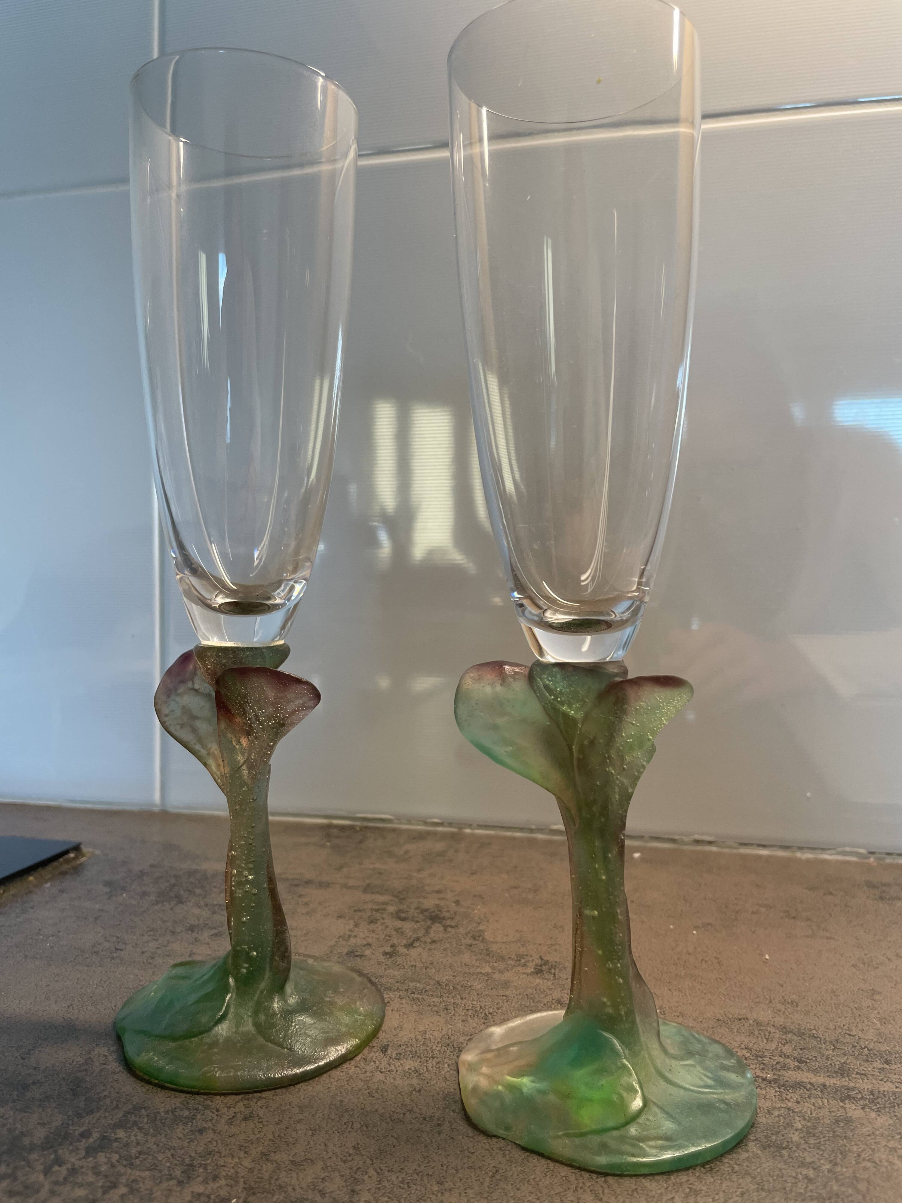 Flûtes à champagne daum collection nature Selency