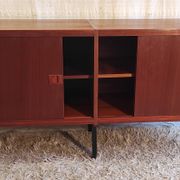Modernist enfilade in teak by René-Jean Caillette for Charron - mid 20th century.