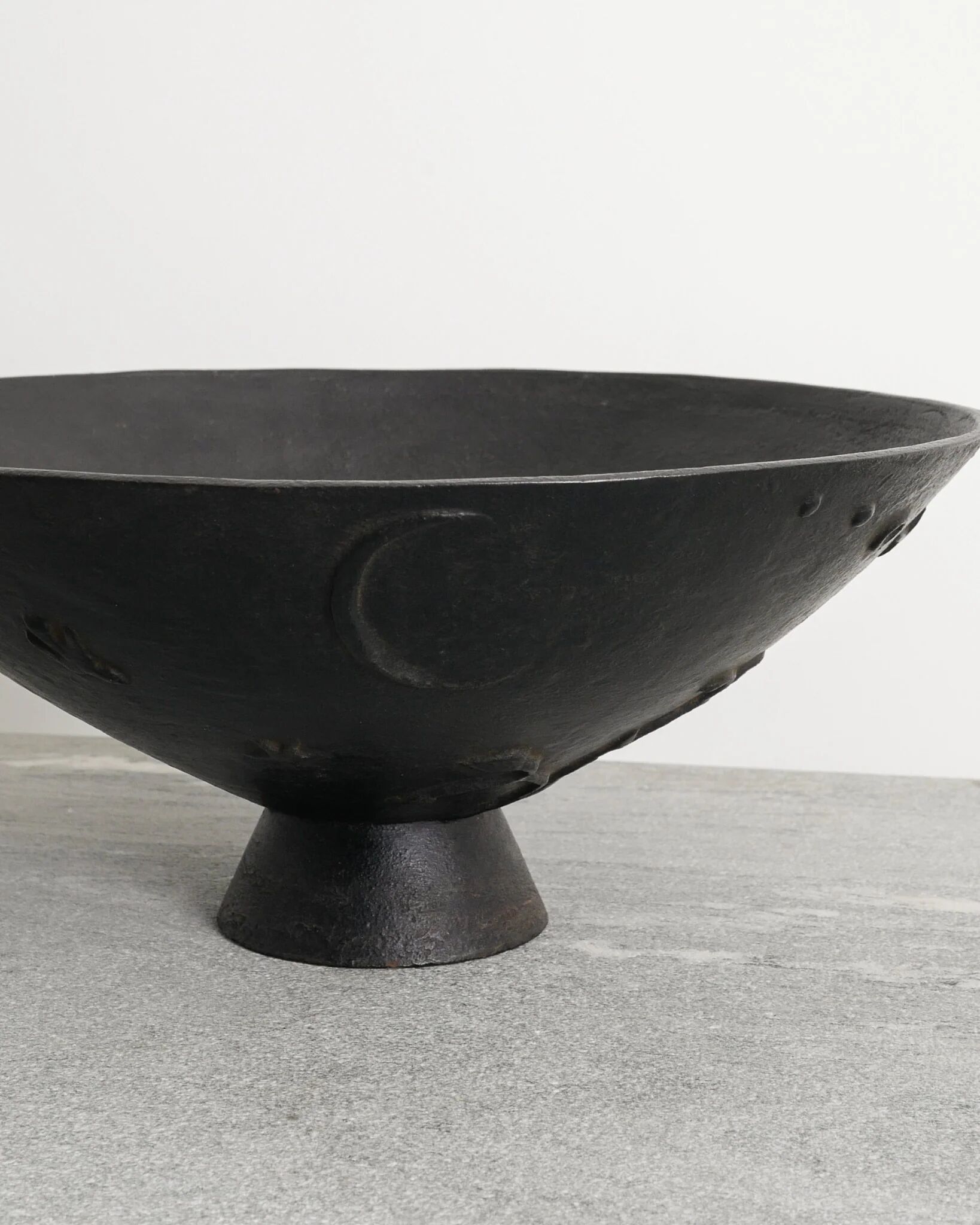 Pair of Black "Mikrokosmos" Cast Iron Urns by Olof Hult, 1920s