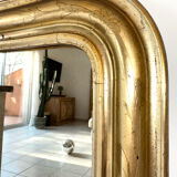 Louis-Philippe antique mirror with silver leaf, 19th century.