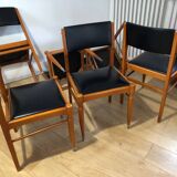 Series of 6 vintage Scandinavian style chairs