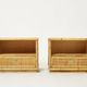 Pair of Italian bedside tables Dal Vera bamboo rattan brass 1970