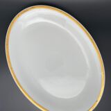 Oval serving dish Limoges gold edging