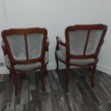 Louis XV-style armchair pair