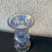 blue crystal vase medici shape