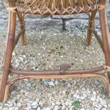 2 armchairs in old rattan