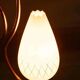 1950s Swedish mid-century suspension, vintage opaline lamp.