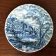 8 blue & white plates