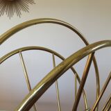 Golden brass magazine rack, Italy, 1950