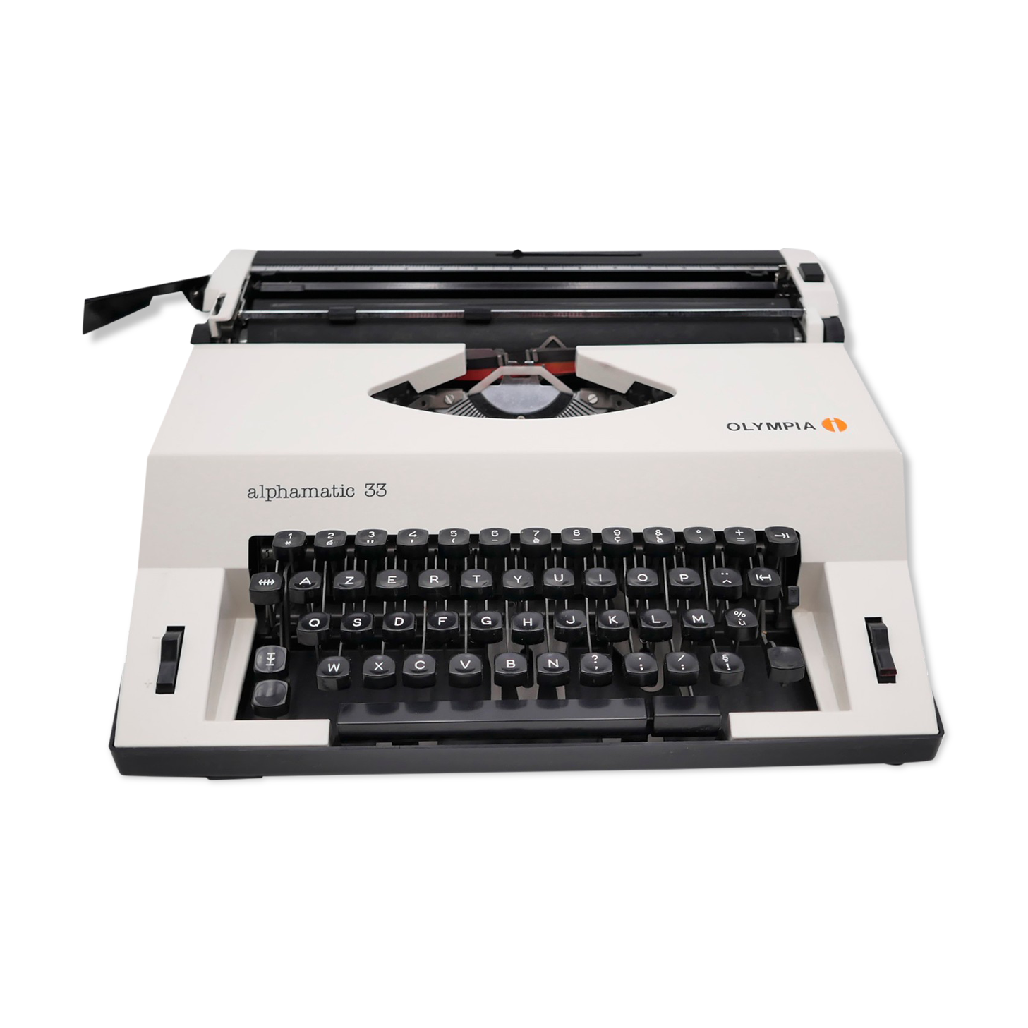 Typewriter Olympia Alphamatic 33 white revised ribbon new 1980