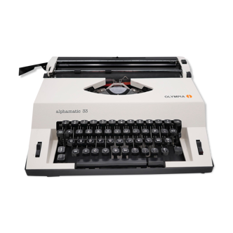 Typewriter Olympia Alphamatic 33 white revised ribbon new 1980