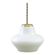 Small Mid-Century Italian Brass and Opaline Pendant Lamp