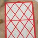 Large mirror to hang plastic red vintage barber style